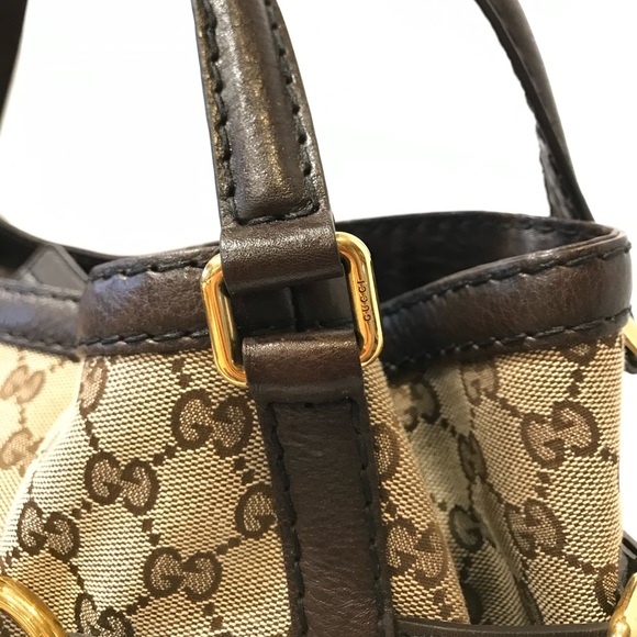 Gucci GG monogrammed canvas and leather handbag - Picture 4 of 16